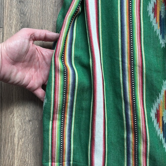 ✨SILVERADO APPAREL Lauren Duster Size Large Southwestern Cotton Serape Stripe - Picture 13 of 15